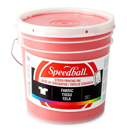 Speedball 046011 Fabric Screen Printing Ink, 128 fl. oz., Red - color: Red, size: 128 fl oz