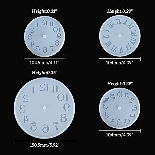 OLYCRAFT 49Pc/Set Resin Clock Molds for Epoxy Resins Casting DIY Home Decor | Silicone Molds, Casting Mold, Roman Numerals Constellation Silicone Mold, Epoxy Clock Resin Molds Kit, DIY Jewelry Making