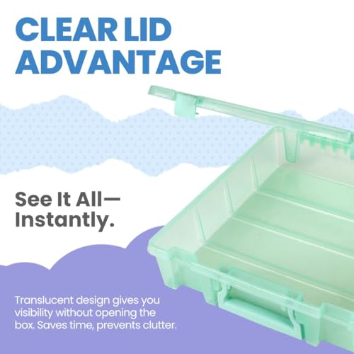 ArtBin 6955RJ Super Satchel 1-Compartment Box, Art & Craft Organizer, 1-Pack, Translucent Mint - color: Mint, size: 1 Pack