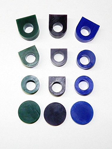 JTS Carving Wax Ring Tube Assortment - Jewelry Earring Modeling Wax 12 Pcs Pre-Cut Tubes & Blanks - 3 Grades