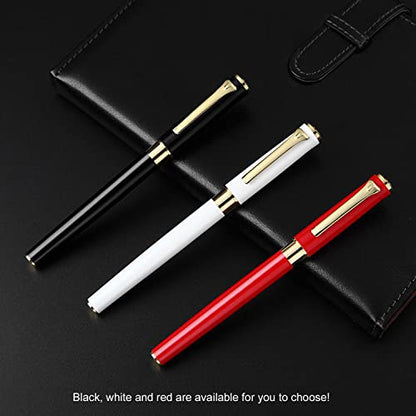 YIVONKA Luxury Ballpoint Pen Black Refill Line width 0.5mm,Best Office Pen Gift for Men & Women Professional Executive,Nice BallPens Classy Gift Box (Black) - color: Black