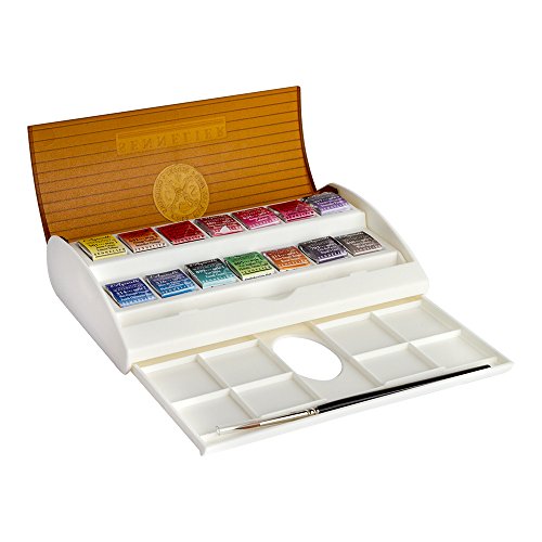 SENNELIER L'Aquarelle French Watercolor Paint, Travel Set of 14 Half Pans