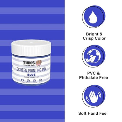Tinks® Screen Printing Ink - Blue - 8 oz. - color: Blue