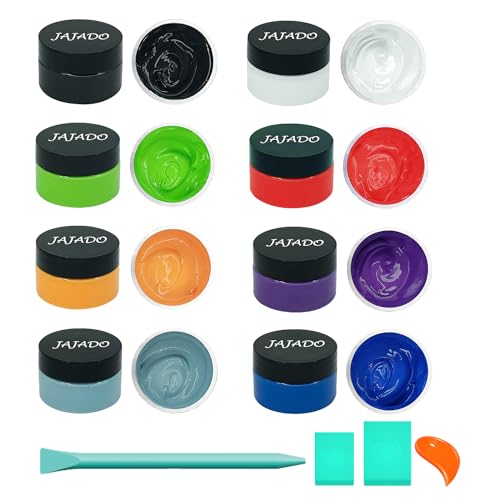 JAJADO 11 Pcs Chalk Paste Paint for Stencils, Chalk Paste Fabric Screen Printing Ink Self Adhesive Silk Screen Stencil Paint for Wood, T-Shirt, Cup, Gift Card, Furniture, DIY Home Decor Art Paste - color: 11 Pcs Chalk paste Paint