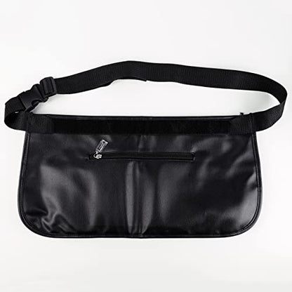 MSQ Makeup Brush Bag with Belt Multi Pocket Foldable Apron Pack Cosmetic Brush Pouch Holder Organizer with Adjustable Artist Belt Strap Best for Artist/Fashion Stylist(without brush)