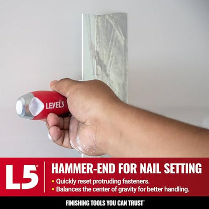 8" Soft-Grip Stainless Steel Taping Knife - LEVEL5 | Pro-Grade | Metal Hammer End | 5-134 - size: 8"