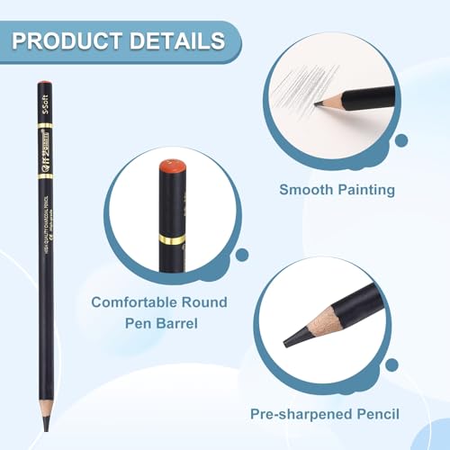 PATIKIL 12Pcs Drawing Pencils for Sketching, Extra Soft Refill Sketch Pencils for Drawing, Graphite Art Pencil Set Professional Resistant Lead for Painting Shading Artist Office Supplies - size: Extra Soft