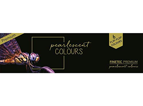 Finetec F7003 Metal Paint Box, 6 Opaque Premium Pearlescent Colours Flip-Flop, 6 Colours, 1 Piece (1 Pack) - style: Flip - Flop