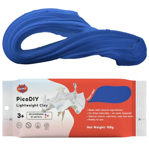Air Dry Clay Lightweight, Flexible Modeling Clay for Adults Arts and Crafts | Professional & Moldable, Soft & No-Stick, Polymer Clay for Sculpting, Molding,Anime Figures,Making Costumes,DIY Projects - color: Blue
