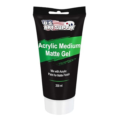 U.S. Art Supply Clear Acrylic Medium Matte Gel, 200ml - (6.7 Ounce) Tube - size: 6.76 Fl Oz (Pack of 1)