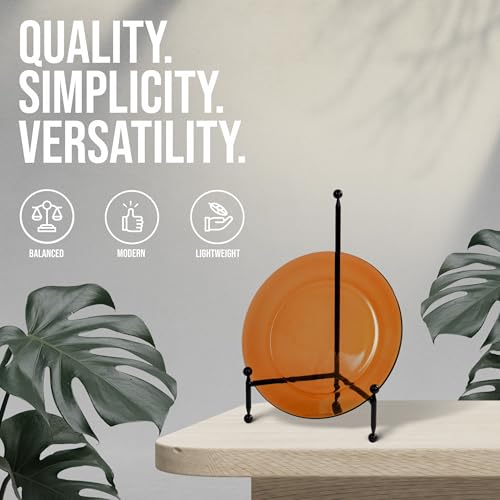 Red Co. Decorative Tripod Plate Stand and Art Holder Easel in Black Finish - 14" h - color: Black, size: Height - 14"