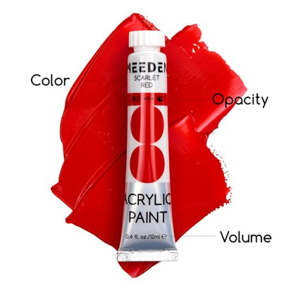 MEEDEN Beginners Acrylic Paint Set: 48 Colors 12ml/0.41 fl oz - color: 48 Colors