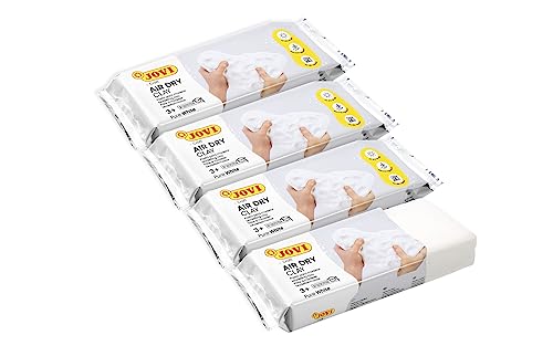 Jovi - Air Dry Clay, Set of 4 Units, 2.2lb Each, Total of 8.8lb, White - color: White, size: 8.8 lb