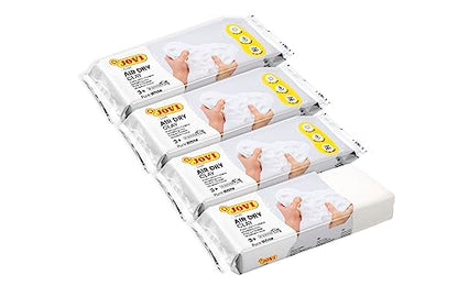 Jovi - Air Dry Clay, Set of 4 Units, 2.2lb Each, Total of 8.8lb, White - color: White, size: 8.8 lb