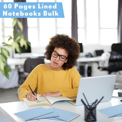 Mimorou 100 Pcs A5 Journals Notebooks Bulk,Light Blue,Lined - color: Light blue, style: Lined