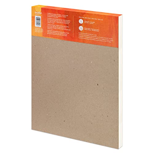 Fluid Watercolor Paper Fold Over Pad, 11 x 15 inches, 20 White Sheets 140 lb (300 GSM) Cold Press for Artist Painting and Wet Media - size: 11x15 Inches