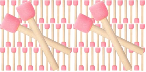 WHQXFDZ 40 Pieces 0.5 inch Round Sponge Foam Brush Set Paint Brush Wooden Handle Foam Brush Sponge Painting Tools for Painting Crafts(0.5inch) (Pack of 2) - size: 0.5inch (Pack of 2)