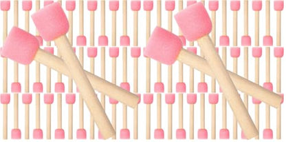 WHQXFDZ 40 Pieces 0.8 inch Round Sponge Foam Brush Set Paint Brush Wooden Handle Foam Brush Sponge Painting Tools for Painting Crafts(0.8inch) (Pack of 2) - size: 0.8inch (Pack of 2)
