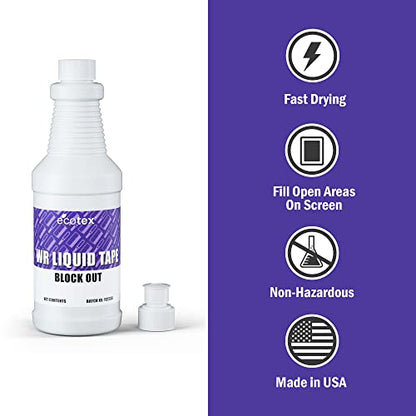 Ecotex® WR Liquid Tape Block Out - Screen Printing Screen Filler, 1 Gl - color: Purple, size: Gallon - 128 oz.