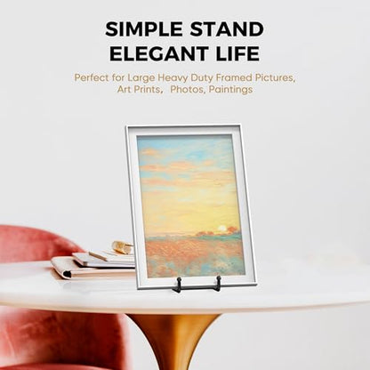 TR-LIFE 16 Inch Heavy Duty Plate Stand (4 Pack) - Metal Display Easel for Large Plates, Picture Frames, Signs, Posters, and Decorative Platters - size: 16 Inch
