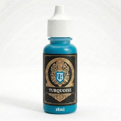 Ludus Bellum Miniature Paint Turquoise Color 18ml Precision Dropper Bottle | Professional Acrylic Paint for Miniatures & Models, Provides Quality Acrylic Tones and Shades for Warhammer 40K D&D Figures - color: Turquoise