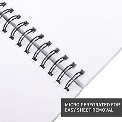 FIXSMITH 5.5"X8.5" Sketch Book, 200 Sheets(68 lb/100gsm) Sketchbook,2 Pack | Acid Free Drawing Paper | Spiral Bound Artist Sketch Pad | for Kids, Beginners, Artists & Professionals | Bright White - color: Black, size: 5.5"x8.5"-2 Pack