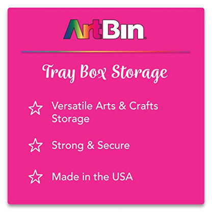 ArtBin 6892AG 2-Tray Art Supply Box, Portable Art & Craft Organizer with Lift-Up Trays, [1] Plastic Storage Case, Gray/Black - style: Two Tray