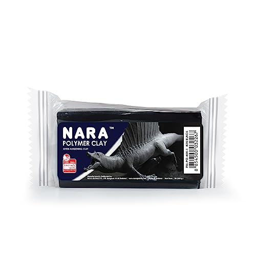 NARA Polymer Baking Clay, 1 Color, 1 Block, 454g (1 lb.) (Black) - color: Black