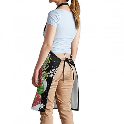 Imiss Waterproof Stain-Resistant Cooking Chef Aprons for Grill BBQ Baking 27 X 31 Inch - color: Let It Snow