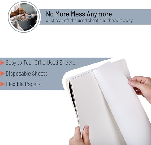 Mr. Pen- Disposable Paint Palette Paper Paint Pad, 12"x16", 40 Sheets - size: 12" x 16", 1 Pack