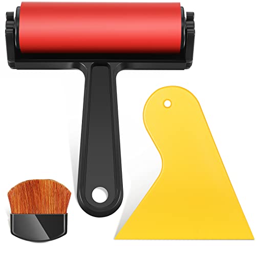 3 Pack 5D Diamond Painting Accessories Tool Kit - Diamond Painting Roller, Rhinestone Fix Scraper, Back to School Full Drill Paint Brush Applicator for Adults Embroidery Art Pressing and Repair