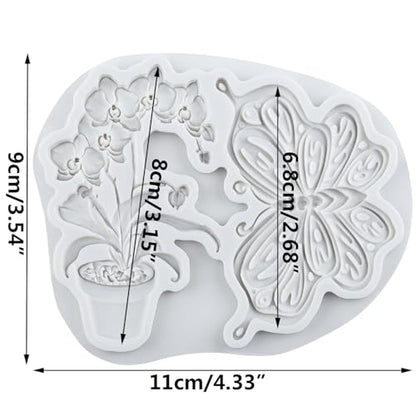 Butterfly Flower Polymer Clay Mold Butterfly Orchid Silicone Molds - color: Style G
