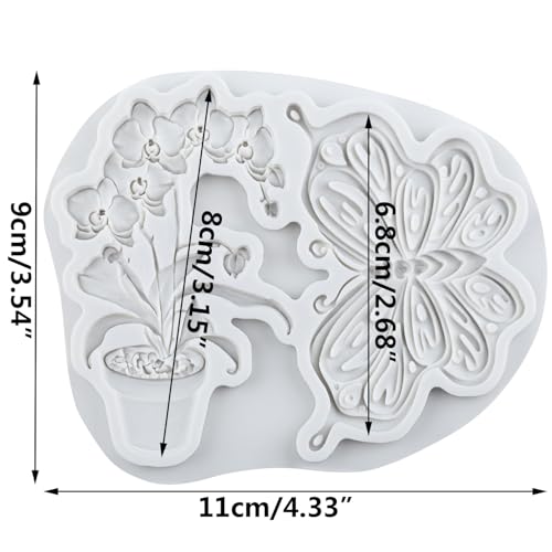 Butterfly Flower Polymer Clay Mold Butterfly Orchid Silicone Molds - color: Style G