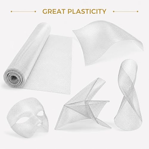 15.7 x 196.8Inch Sculpting Wire Mesh, Aluminum Wire Mesh Roll for Art & Crafts Clay DIY Projects Home Decor Making