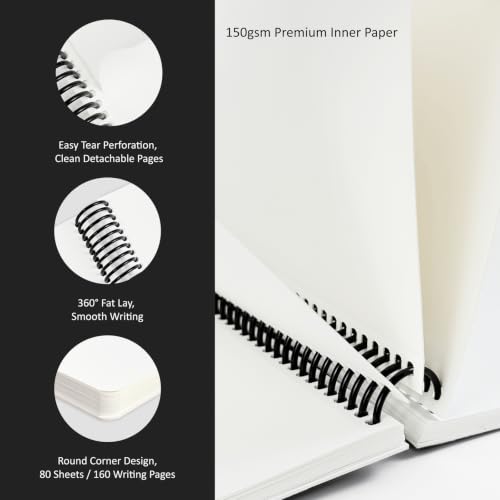 Hardcover Sketchbook,7.2"x8.3"Spiral Bound Drawing Pad, Butterfly | 150gsm(92lb)Acid-Free Thick Paper,Blank Art Journal for Adults,Artists&Beginners,Ideal for Sketching,Doodling and Mixed Media - color: butterfly