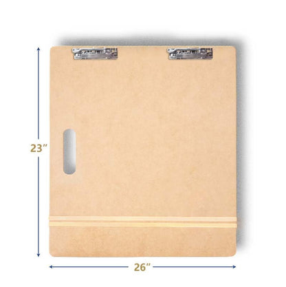 Falling in Art 23x26 Sketch Board with Sturdy Clip &Rubber Bands | Professional Art Drawing Board, Portable Artists Clipboard for Classroom, Studio Drawing, Outdoor Painting - size: 23X26"