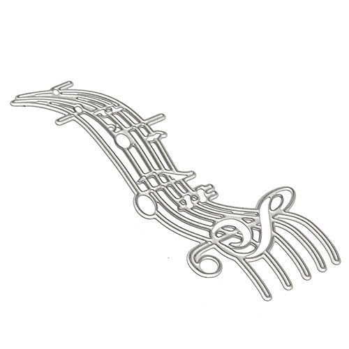 Cutting Dies Music Dies Handmade DIY Paper Art Cards Album Decoration Stencils Template Embossing for Card Scrapbooking Craft (Musical Notes) - style: Music Score