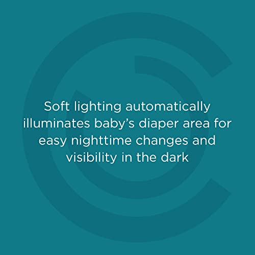 Contours Glow Motion Sensing Light Up Waterproof Wipeable Baby Diaper Changing Pad for Dresser or Table, Adjustable Brightness for Nighttime Change, Easy to Clean Surface, Soft & Comfortable Foam - style: Changing Pad