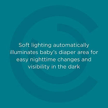 Contours Glow Motion Sensing Light Up Waterproof Wipeable Baby Diaper Changing Pad for Dresser or Table, Adjustable Brightness for Nighttime Change, Easy to Clean Surface, Soft & Comfortable Foam - style: Changing Pad