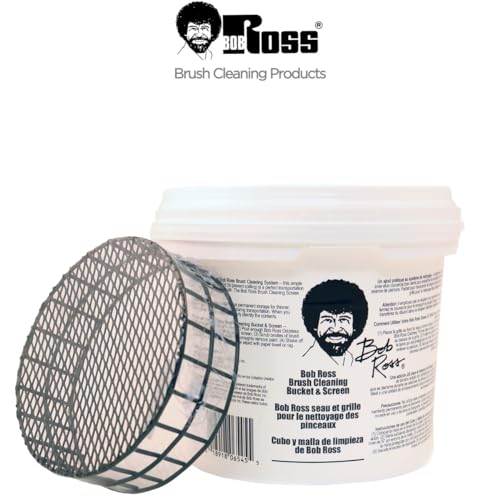 Jerry's Artarama Exclusive Set of 6 Bob Ross Oil Painting Set with Easel, 16oz Lavender Brush Cleaner, Acrylic Palette, Brushes, Canvases, and Cleaning Bucket and Screen - color: Lavender Brush Cleaner, size: 16oz Brush Cleaner