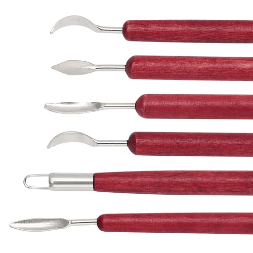 suiwotin 6pcs Clay Sculpting Tools Set, Pottery Trimming Tools