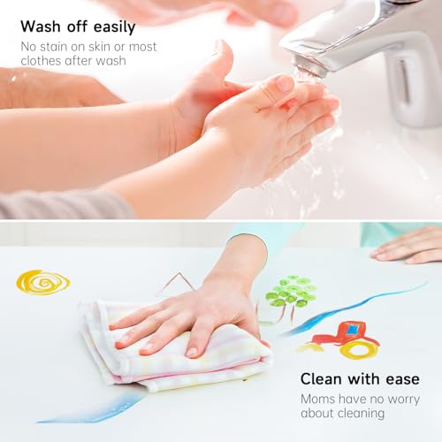Shuttle Art Washable Finger Paint for Toddlers, 15 Vibrant Colors (1.2 fl oz) Toddler Paint, Non-Toxic Finger Painting for Toddlers 1-3, Kids Arts and Crafts