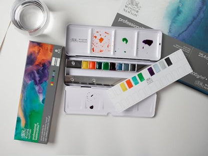 Winsor & Newton Professional Watercolour Paint, Revival, Half Pan Set of 8 - style: Revival Collection Half Pan Set