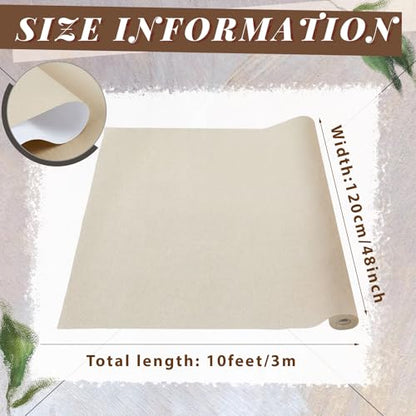 Kinlop 48 Inch x 10 Feet Double Primed Cotton Canvas Large Linen Beige Canvas Roll for Oil and Acrylic Painting - color: Linen Beige, size: 48 Inch X 10 Feet
