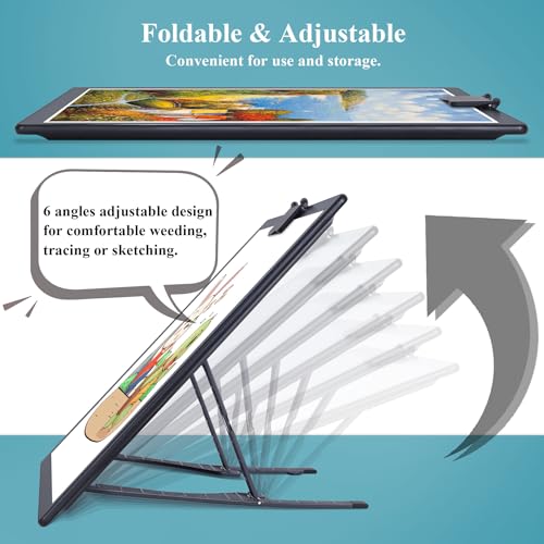 A3 Rechargeable Light Board, Comzler Wireless A3 Light Pad Battery Powered, Tracing Light Box for Cricut Vinyl, Weeding Tools, Drawing Crafting Board for Tracing, Sketching, Stenciling | Tracing Light Box for Cricut Vinyl, Weeding Tools, Drawing Crafting
