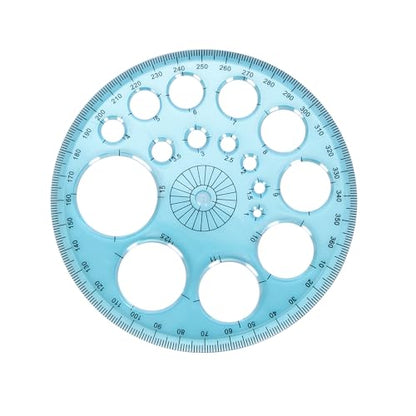 Circle Template Circle Round Stencil Templates for Drawing Professional Circle Ruler Multi Function Drawing Aid Tool Large and Small Size Suit for Studying Designing Office - size: 11.5 cm / 4.53 inches