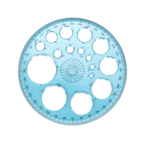 Circle Template Circle Round Stencil Templates for Drawing Professional Circle Ruler Multi Function Drawing Aid Tool Large and Small Size Suit for Studying Designing Office - size: 11.5 cm / 4.53 inches