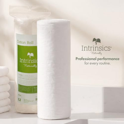 Intrinsics 100% Pure Cotton Roll (1lb) – 12” Wide 100% Cotton Coil | Premium Esthetician Supplies for Facials, Waxing & Skincare | High Absorbency and Hypoallergenic