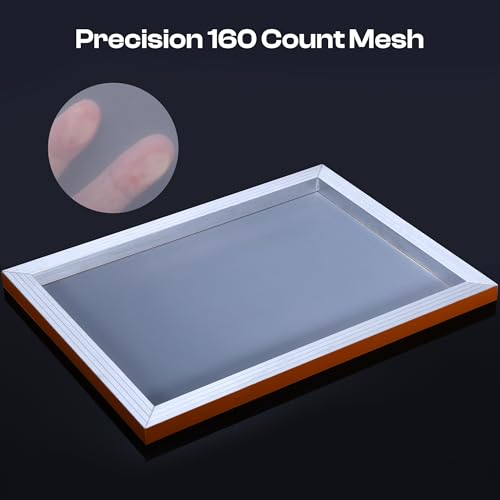 Caydo 2 Pieces Aluminum Screen Printing Screens with 160 Mesh, 10 x14 Inch Silk Screen Printing Frames for T-Shirts and Fabric Screen Printing - style: 160 Mesh
