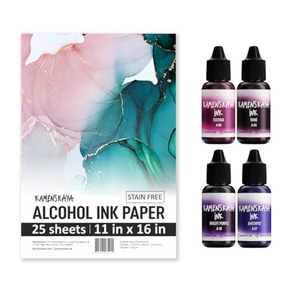 Alcohol Ink Set with Alcohol Ink Paper